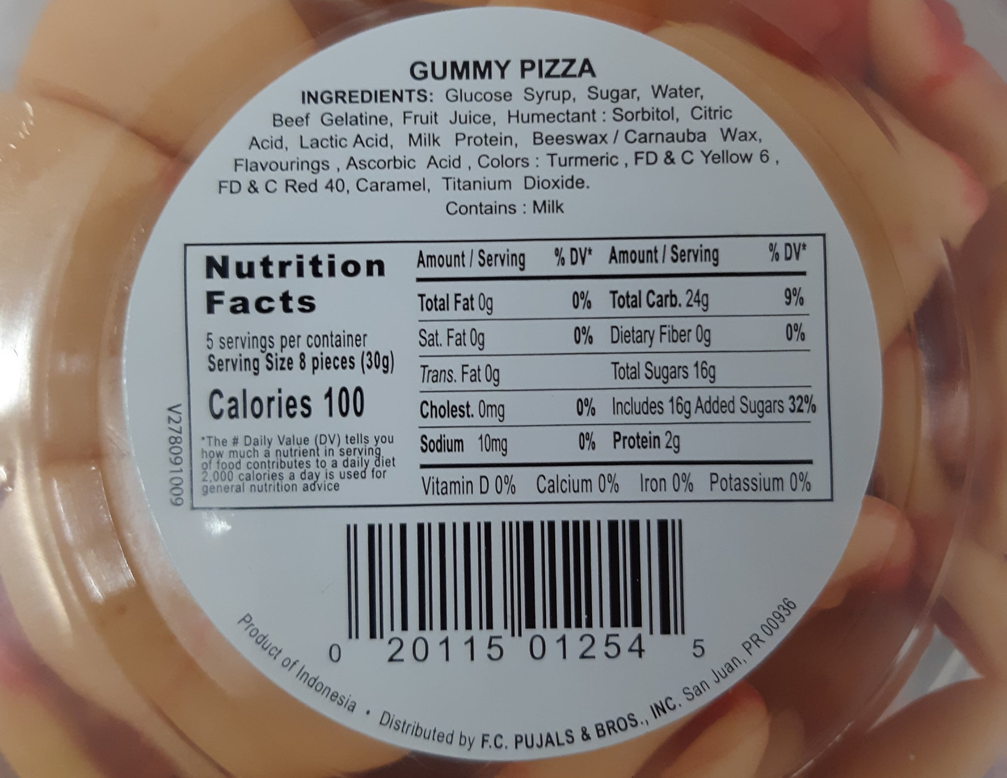 Gummi Pizza Slice Candy - 1 lb.